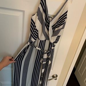 Navy and White Striped Jumper